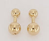 Tiffany and Co Solid Yellow Gold Ball Cufflinks 1.10 Inch Long