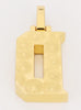 Hand-Made 18KY gold  D pendant with diamonds