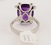 Unbranded Amethyst Ring in 18K White Gold with Diamonds