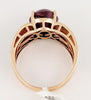 Unbranded  18K Yellow Gold  Rubin Ring with Diamonds