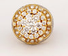 Hand-Made 14K Yellow Gold Ring with Diamonds Size 10.25