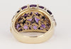 Impressive Amethyst Two Tone Ring with Diamonds