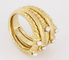 Vintage David Yurman 5 Row Cable Pearl Ring 18K Yellow Gold Multi Row