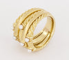 Vintage David Yurman 5 Row Cable Pearl Ring 18K Yellow Gold Multi Row