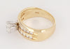 Band Ring in 14K Yellow Gold with Diamonds