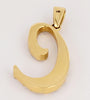 Hand Made "C" Letter in 14K yellow Gold  with Diamonds