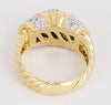 Rare David Yurman Diamond Cluster Ring- pave Diamonds 18 K Yellow Gold