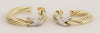 David Yurman Petite X Hoop Earrings in 14K Yellow Gold with Pave Diamonds