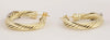 David Yurman Petite X Hoop Earrings in 14K Yellow Gold with Pave Diamonds