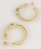 David Yurman Petite X Hoop Earrings in 14K Yellow Gold with Pave Diamonds