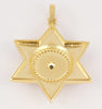 Star of David Pendant in 14K Yellow Gold with Diamonds