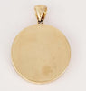 Tiger Round Pendant  14k Yellow Gold with Diamonds