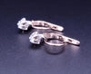 Soviet Russian Earrings  14K Rose & White Gold with diamond