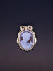 Antique Cameo 14K Gold 585 diamonds brooch/pendant