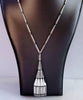 David Yurman Sterling Fringe Pendant with Diamonds Necklace