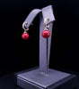 DAVID YURMAN Solari Hoop Earring in 18K Gold with Red Enamel Bead