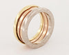 BVLGARI B Zero1 Tricolor 18k Gold 3-Band Ring