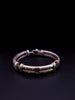 David Yurman Metro Double Cable Diamond Bracelet Sterling Silver 14K Yellow Gold