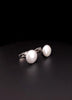 Custom Made Mother of Pearl 14k White Gold Cufflinks and Stud Buttons Set