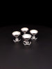 Custom Made Mother of Pearl 14k White Gold Cufflinks and Stud Buttons Set