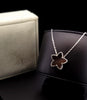 Van Cleef & Arpels Lucky Star Grey Mother Of Pearl 18K White Gold Necklace