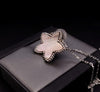 Van Cleef & Arpels Lucky Star Grey Mother Of Pearl 18K White Gold Necklace