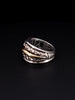 Nancy and David Vintage Two Tone Sterling Silver & 14k Gold Designer Ring