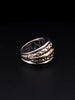 Nancy and David Vintage Two Tone Sterling Silver & 14k Gold Designer Ring