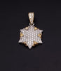 Star of David pendant solid 14K White Yellow Gold 1.9ct  diamonds