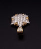 Star of David pendant solid 14K White Yellow Gold 1.9ct  diamonds