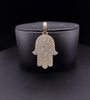 Hamsa hand pendant 14K Yellow Gold 2.5ct  diamonds