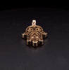 Hamsa hand pendant 14K Yellow Gold 2.5ct  diamonds