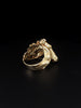 Custom Made Antique Horse Ring in 14k Gold and Diamonds