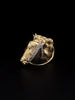 Custom Made Antique Horse Ring in 14k Gold and Diamonds