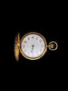 Hand Engraved Vintage 1930s 18k Yellow Gold Enamel Pocket Watch