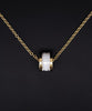 Bvlgari B.Zero1 White Ceramic 18k Rose Gold Pendant Necklace