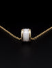 Bvlgari B.Zero1 White Ceramic 18k Rose Gold Pendant Necklace