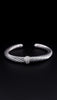 David Yurman Cable Two-Tone 18k White Gold Sterling Silver Bracelet 7mm
