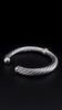 David Yurman Cable Two-Tone 18k White Gold Sterling Silver Bracelet 7mm