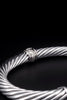 David Yurman Cable Two-Tone 18k White Gold Sterling Silver Bracelet 7mm