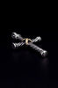 David Yurman Cable Cross Pendant Sterling Silver with 18K Yellow Gold