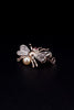 Bee Insect 14k Gold Brooch with Ruby and Pearl