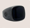 David Yurman Streamline Signet Ring in Black Titanium with Black Onyx Gemstone