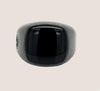 David Yurman Streamline Signet Ring in Black Titanium with Black Onyx Gemstone