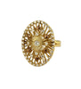 Vintage Signet 14K Yellow Gold and Diamond Ring.