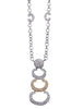 Charriol Authentic 14k White & Rose Gold Diamond Station Necklace