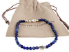 David Yurman Lapis Spiritual Bead Bracelet Silver Hamsa