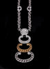 Charriol Authentic 14k White & Rose Gold Diamond Station Necklace