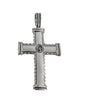 Chevron Cross Pendant Sterling Silver