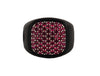 David Yurman Pave Collection Diamond & Rubies Signet Titanium Ring